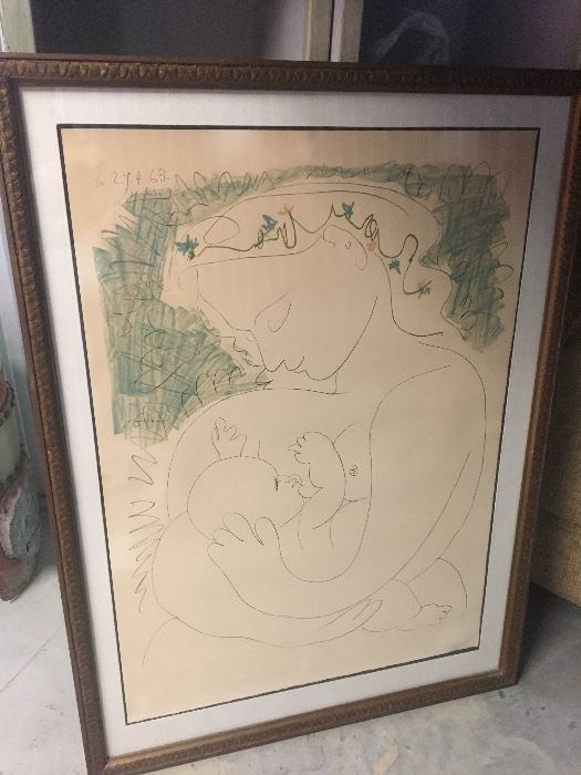 Original Picasso Lithograph titled, " La Maternite"