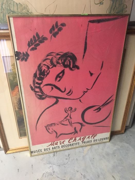 Rare Marc Chagall 1959 French Exhibition Poster