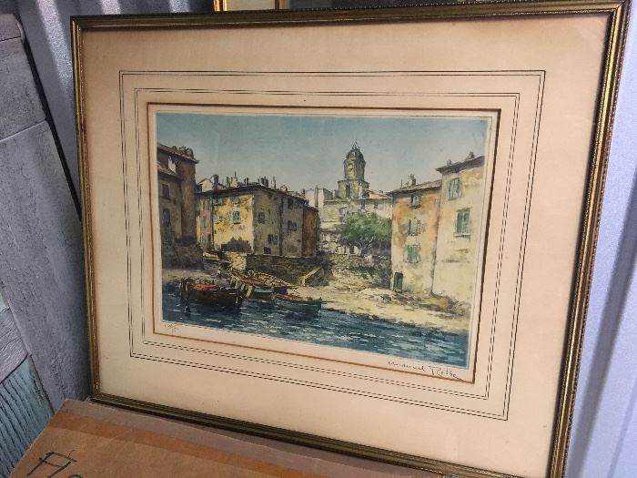 Manuel Robe Signed & numbered original lithograph, very famous listed artist.