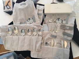 George Jensen Sterling flatware, never used, most still in original wrapping