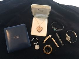 Misc. Tiffany Sterling and 14k Gold vintage pieces