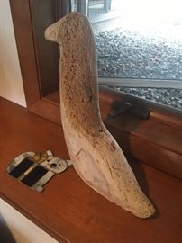 Vintage Mid Century Inuit Bone Carving