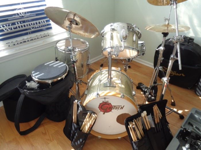 Gretsch drum set (4 drums) with cymbals