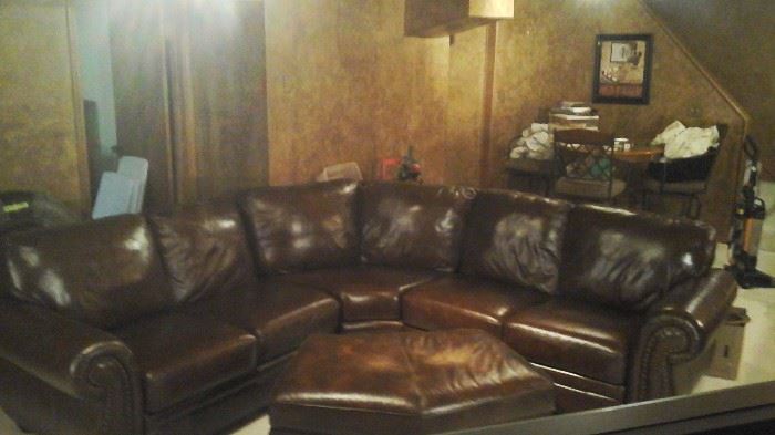 Dillard's leather sectional sofa