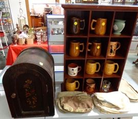 Candlestick Phone Box (No Phone included); Misc. Collector Mugs