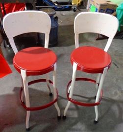 Vintage Metal Kitchen Cafe Chairs