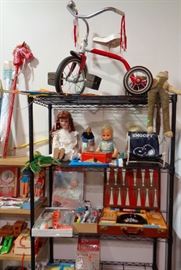 Vintage Trike, Dolls, Games