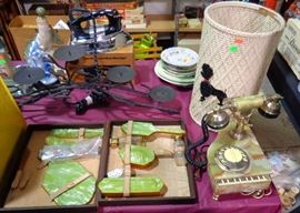 Vintage Telephone, Comb Brush set