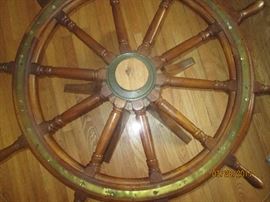 Authentic wagon wheel coffee table...shore house?  Perfect!