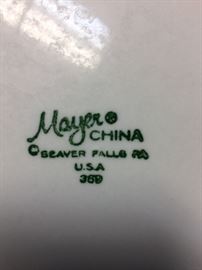 Santa Anita Park, California Dinner Ware made by Mayer China.