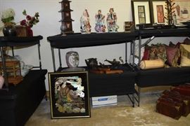 Asian Art, Vase, Birdcage, Pitcher and Bowl