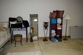 Shelf and Baskets, Decorator Items, Floor Lamp