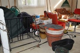 Bike Rack, Planters, Tools, Misc. (bricks are not for sale)