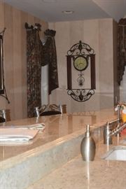 Wall Clock with Metal art work