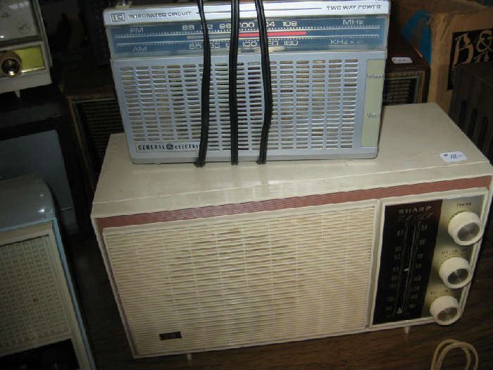 GE Integrated Circuit Radio and Sharp Table Radio