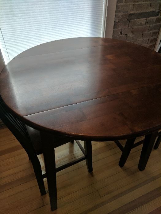 Small Dining Table with Fold Down Sides