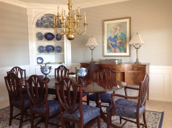 8 dining room chairs Beautiful oval dining room table