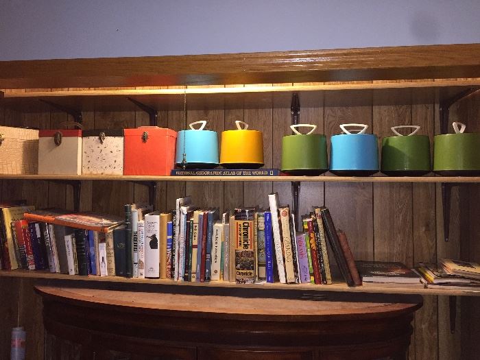 Books and tons of holders for 45's