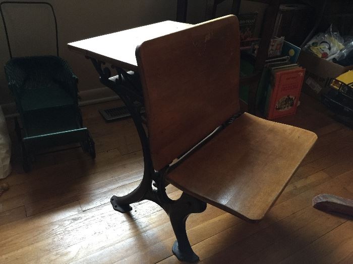 Antique kids school chair