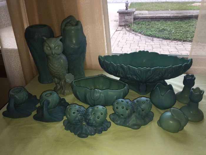Huge collection of Van Briggle pottery!! More pics to come - this is only a small portion!