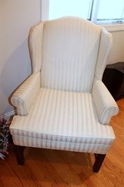 Upholstered wingback chair