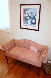 Small upholstered settee