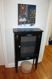 Small primitive style painted cabinet