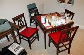 Vintage game table and chairs