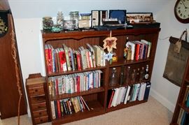 Bookcase with books
