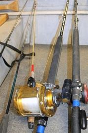 Penn 50w salt water casting reel with Penn stand up salt water rod