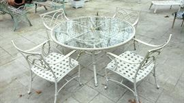 NICE glass-top patio table and 4 chairs
