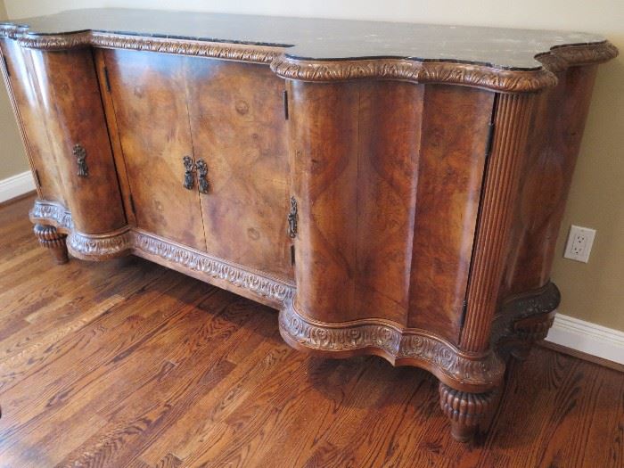 Antique Marble Top Buffet ~ Circa 1880-1900. 82'' Width x 26'' Depth x 40'' Height.  Purchased from Ambiance Antiques in Scottsdale Arizona