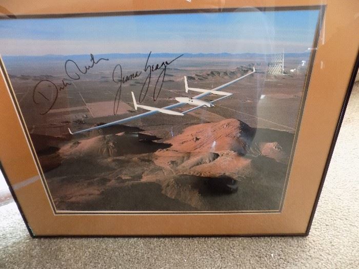 Autographed Dick Ratan and Jeana Yeager "Flight of the Voyager"