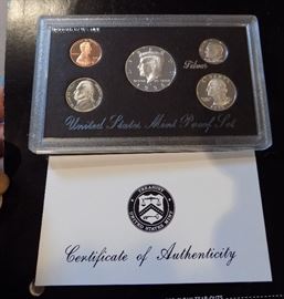 Several sets of US Mint Proofs and Silver Mint Proof Sets