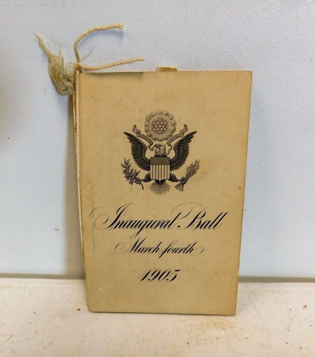 Authentic Inaugural Ball Program 1905 for Theodore Roosevelt