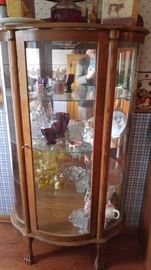 curved front china cabinet