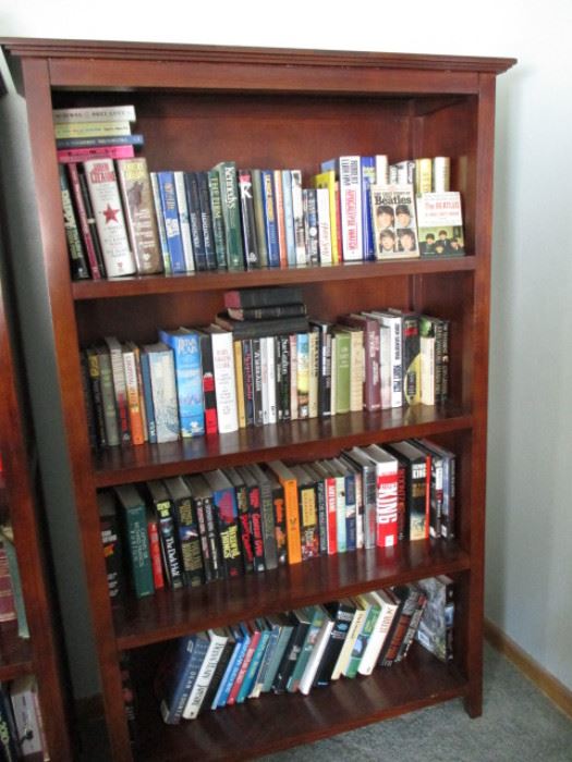 Book case with hardcover books