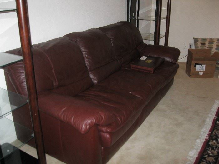 Leather Sofa with Loveseat in Excellent shape. Very clean, no smoking home, no tears and ready to sell. 