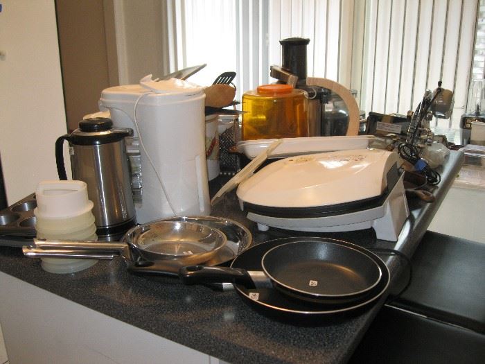 pots and pans, kitchen stuff 