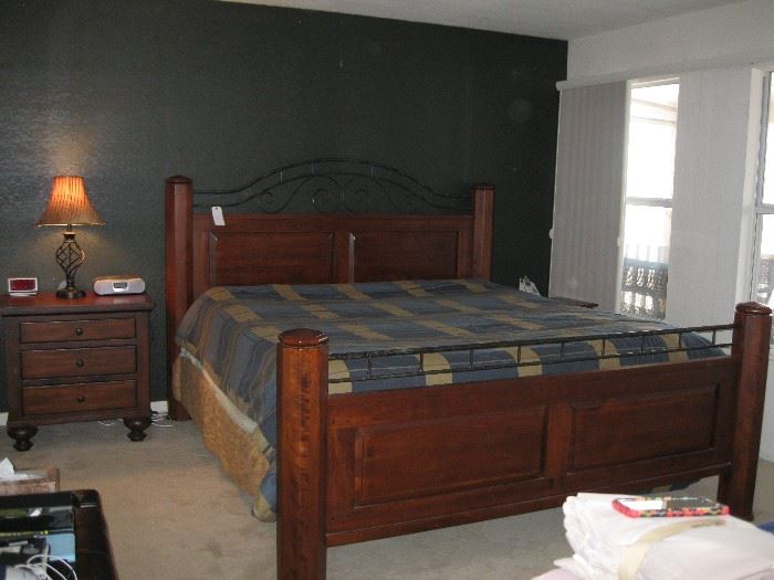 This King size bedroom suite is a Bob Timberlake bed and  night stand. It retails for over $4,000.00 new. Nice and well taken care of. 