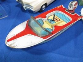 Vintage Tin wind up boat