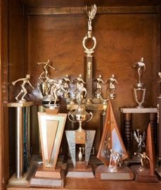 Vintage bowling trophies
