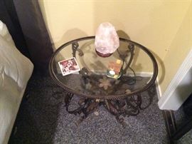 Iron, Glass top decorative table