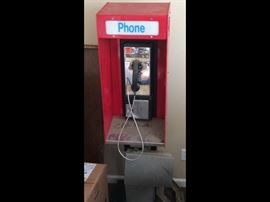 vintage push button pay phone with all keys