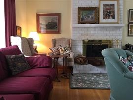 Artwork, Sofas, Area Rugs