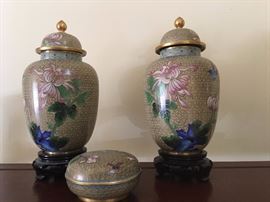 Cloisonne Ginger Jars