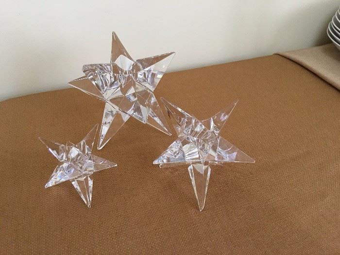 Rosenthal Crystal Star Candle Holders