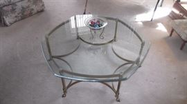 BRASS & GLASS TABLE
