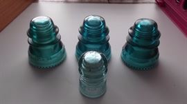 VINTAGE GLASS INSULATOR/RESISTORS