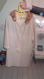 VINTAGE FUR COLLARED COAT MADE IN CHICAGO